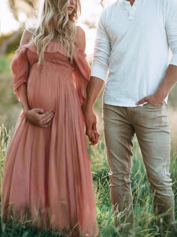 Women's Elegant Flowing Summer Maternity Dress