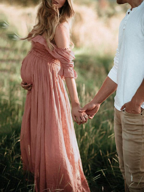Women's Elegant Flowing Summer Maternity Dress