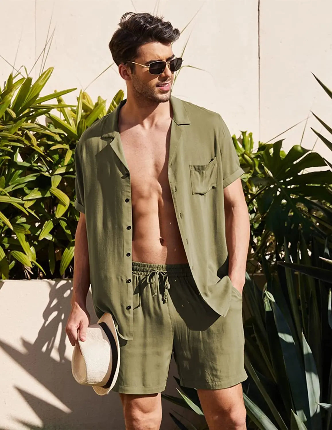 Coastal Breeze Men’s Linen Shirt Set