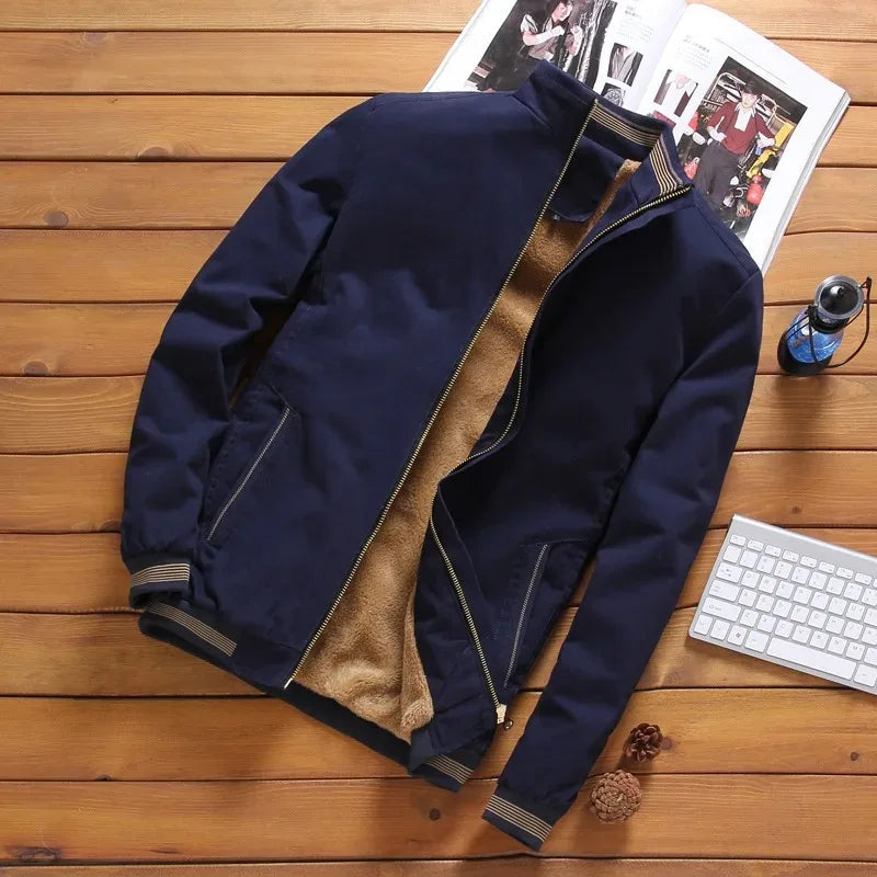 Men's Warm Stylish Aviator Fleece Jacket
