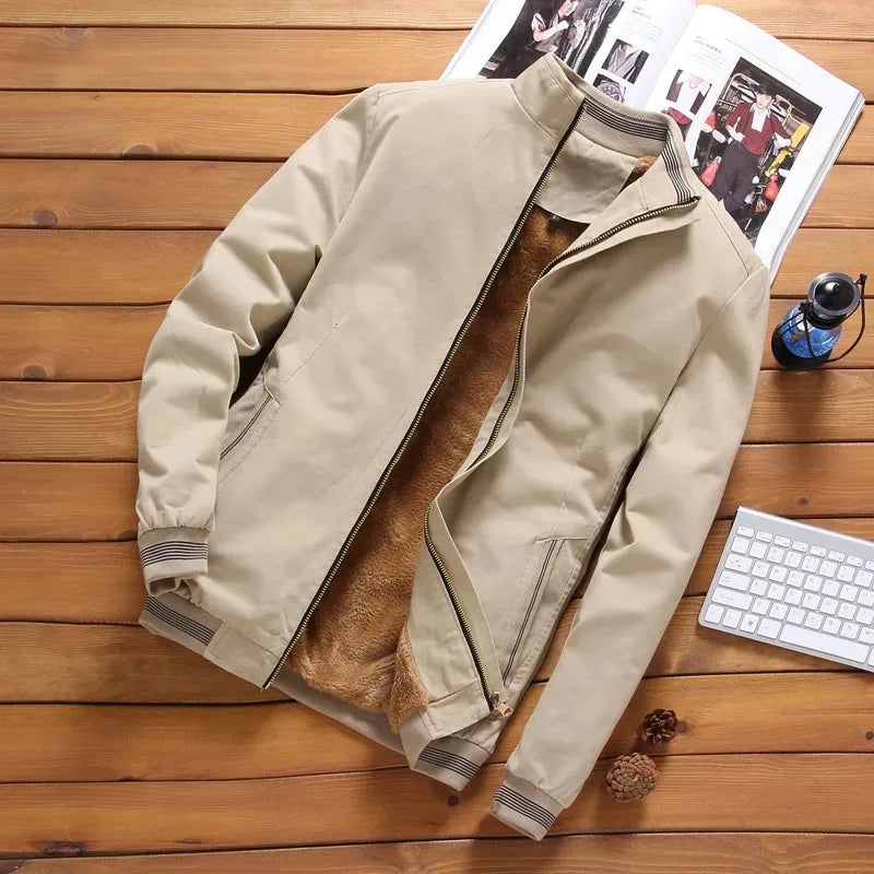 Men's Warm Stylish Aviator Fleece Jacket