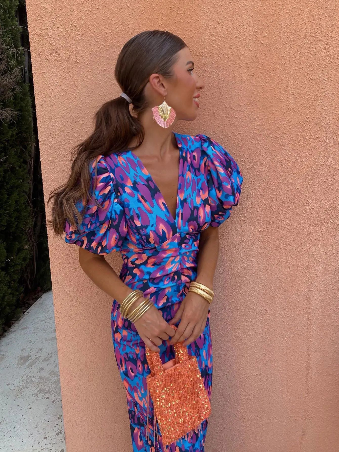 Fitted Puff Sleeve Women’s Summer Dress