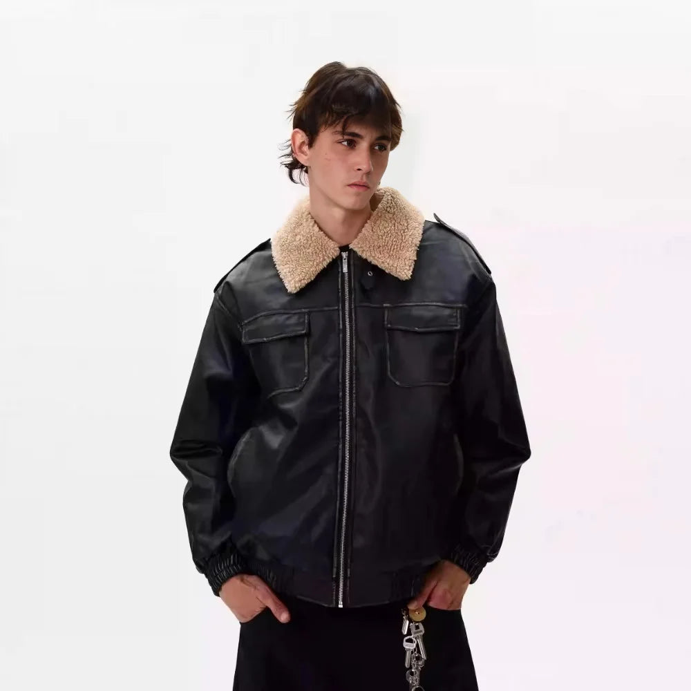 Men's Timeless Bold Vintage Zip Up Jacket