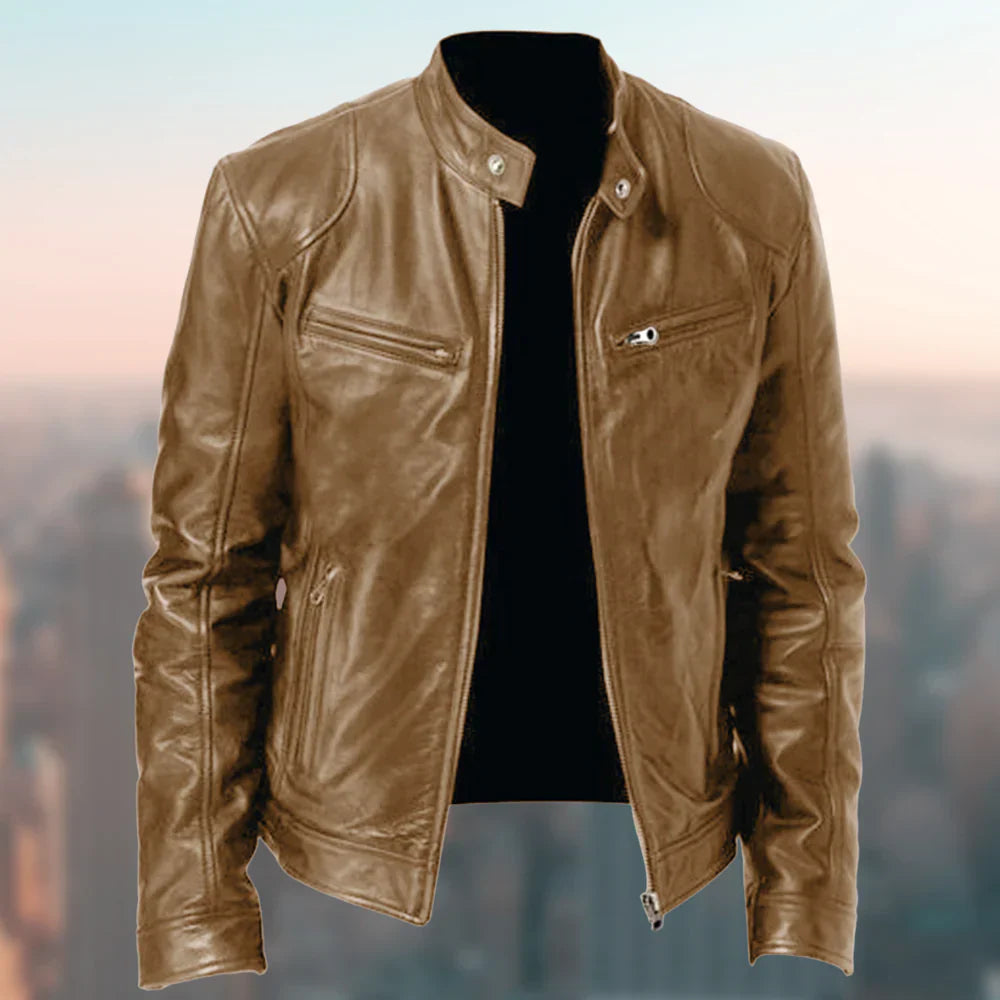 Men's Rugged High Quality Classic Biker Jacket