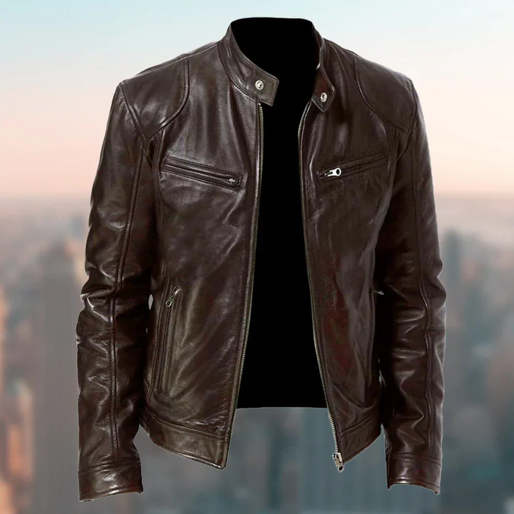 Men's Rugged High Quality Classic Biker Jacket