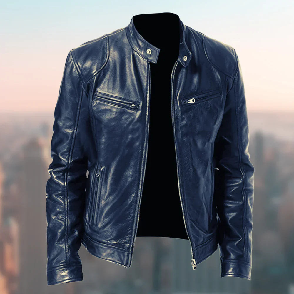 Men's Rugged High Quality Classic Biker Jacket
