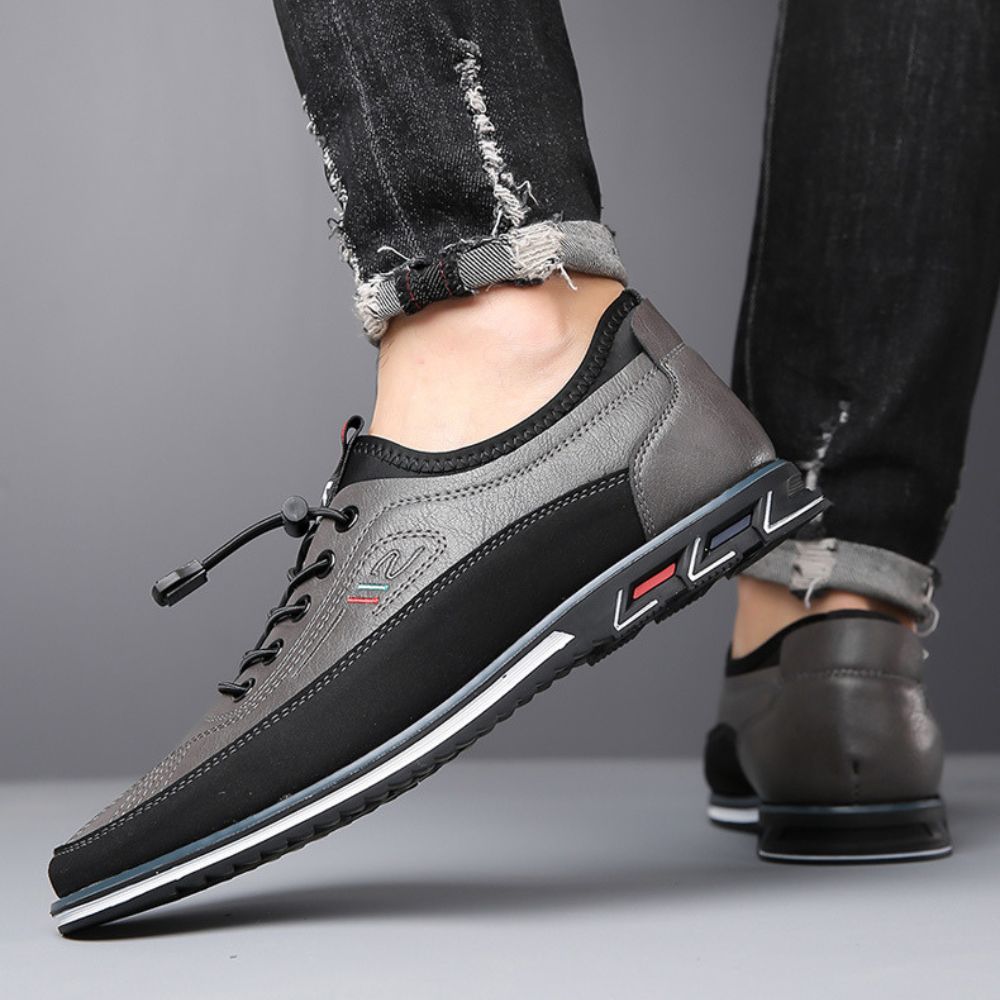 Men's Durable Flexible Classic Leather Formal Sneakers