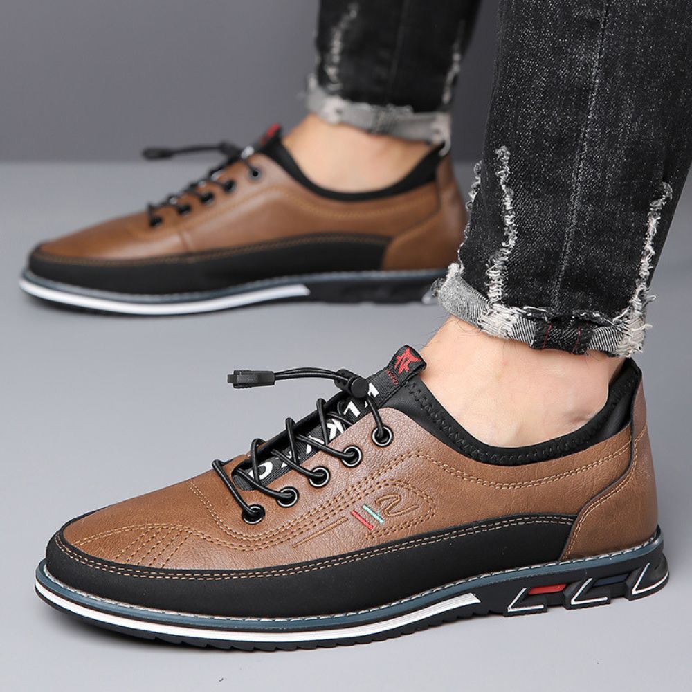 Men's Durable Flexible Classic Leather Formal Sneakers