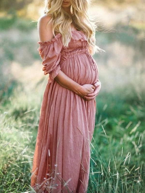 Women's Elegant Flowing Summer Maternity Dress