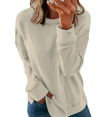 Ladies Premium Cozy Everyday Plain Sweatshirt