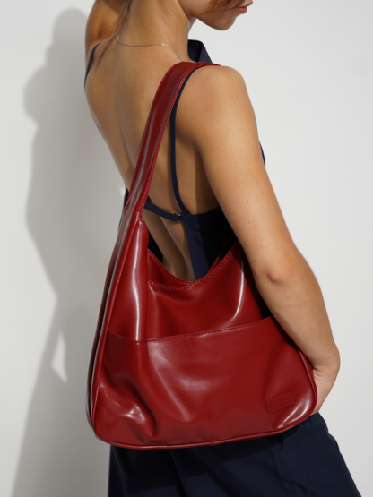 Spacious Leather Shoulder Bag for Women