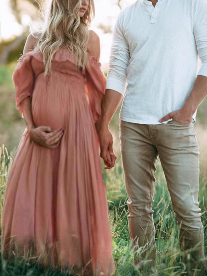 Women's Elegant Flowing Summer Maternity Dress