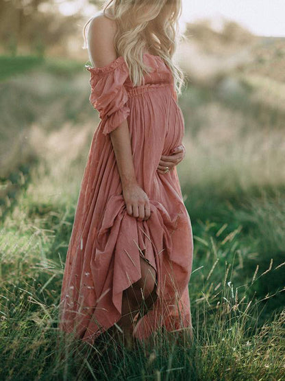 Women's Elegant Flowing Summer Maternity Dress