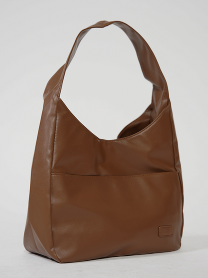 Spacious Leather Shoulder Bag for Women