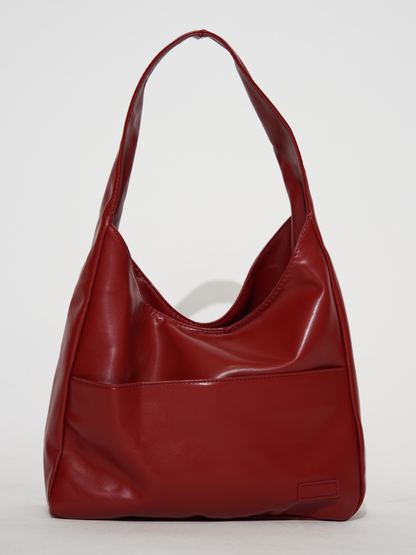 Spacious Leather Shoulder Bag for Women