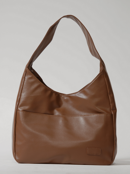 Spacious Leather Shoulder Bag for Women