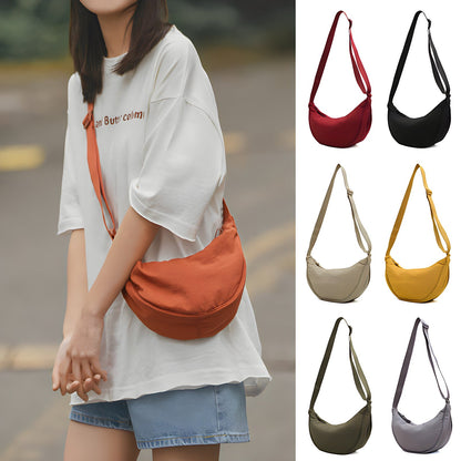 Versatile Crescent Crossbody Bag for Women