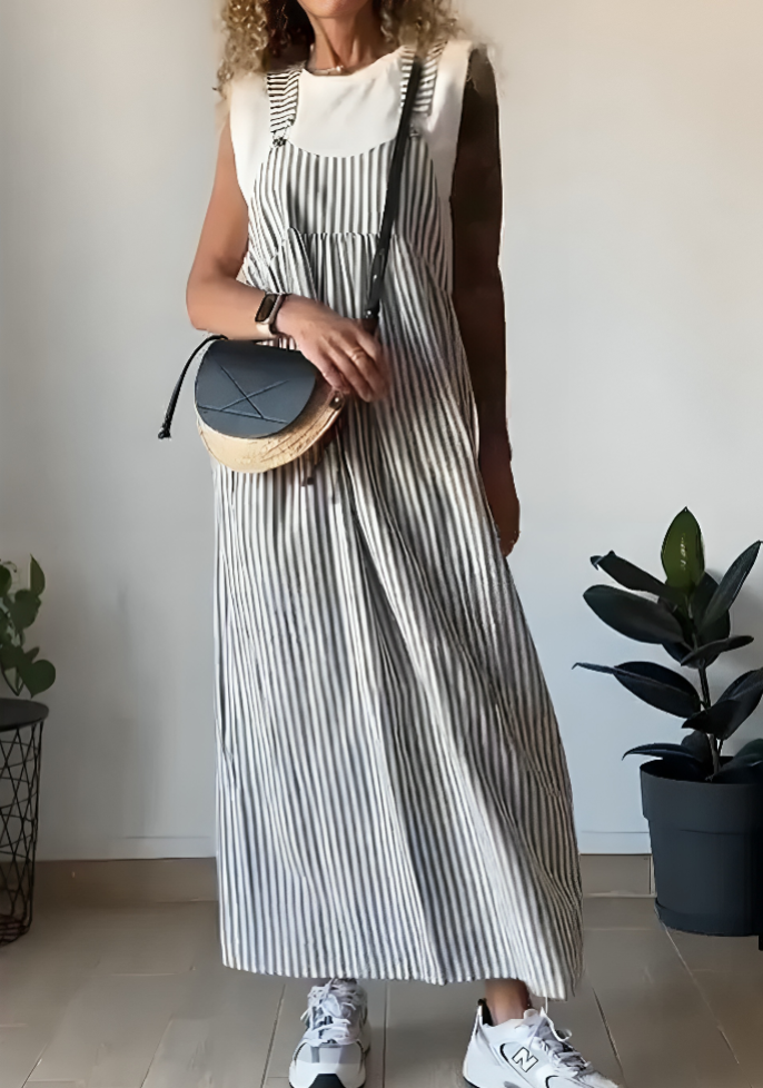 Elegant Striped Dress for Stylish Ladies