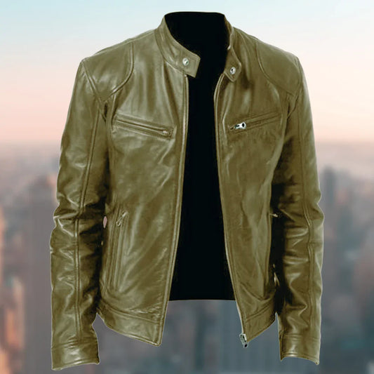 Men's Rugged High Quality Classic Biker Jacket