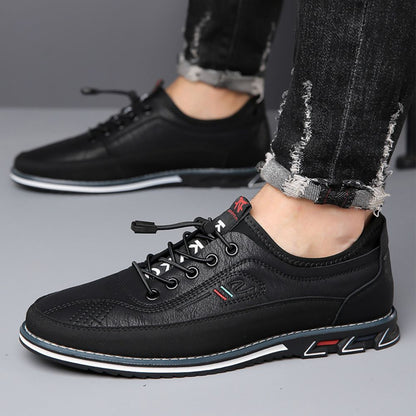 Men's Durable Flexible Classic Leather Formal Sneakers