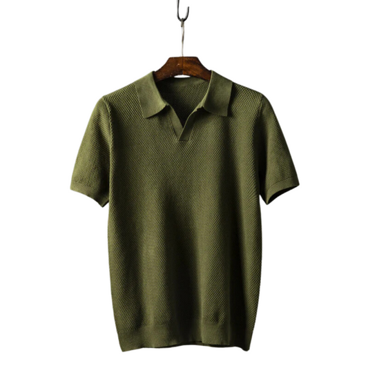 Men’s Organic Cotton Open Collar Polo