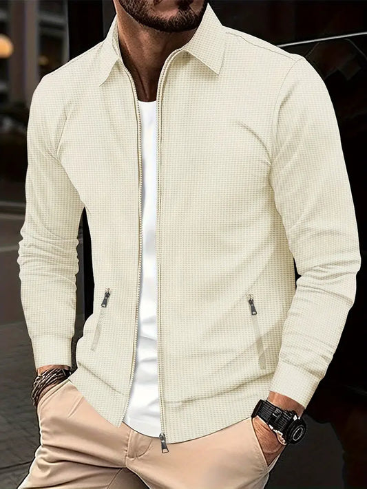 Men's Versatile Zip Up Overshirt Jacket