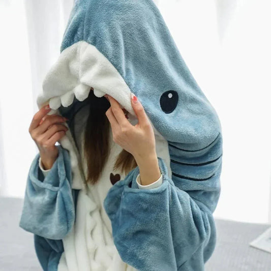 Soft Wide Fit Shark Design Onesie Outfit