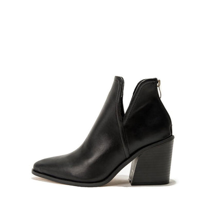 Black Leather High Heel Ankle Boots For Women – Power Moves In Every Step